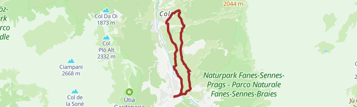 Route map: Farmhouses trail - Tru dles viles